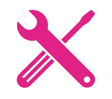 Spanner and screwdriver Spanner and screwdriver